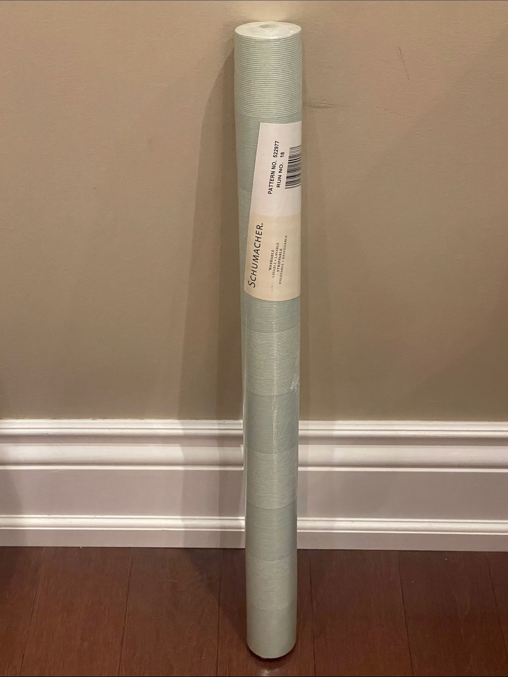 NEW Schumacher Green Stripe wallpaper